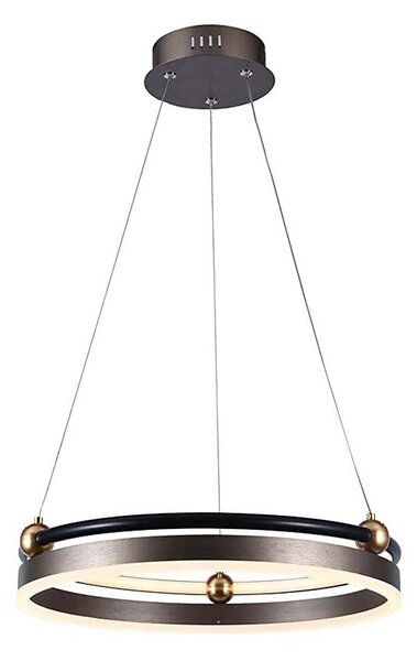 LED Lustr na lanku LED/20W/230V 3000K pr. 42 cm hnědá