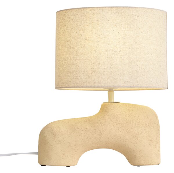Stolní lampa Wabi Sabi béžová s lněným stínidlem 35 cm - Florence