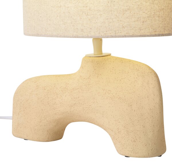 Stolní lampa Wabi Sabi béžová s lněným stínidlem 35 cm - Florence