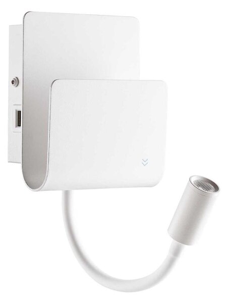 Ideal Lux - LED Nástěnné bodové svítidlo PROBE LED/9,5W/230V USB bílá