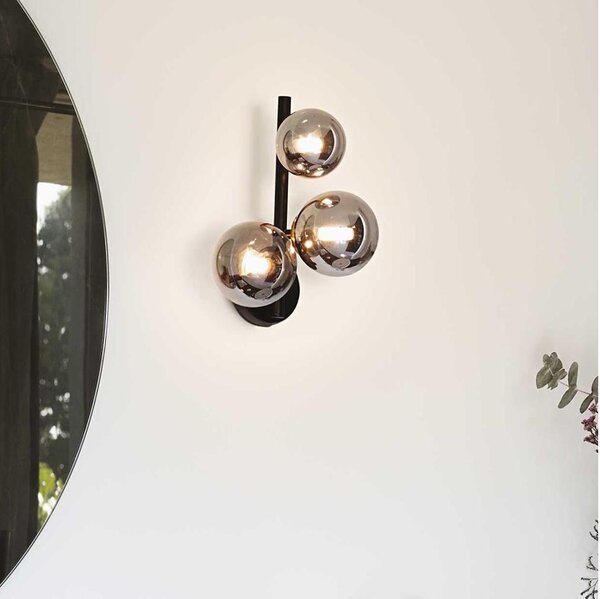Ideal Lux - LED Nástěnné svítidlo PERLAGE 3xG9/3W/230V černá/kouřová
