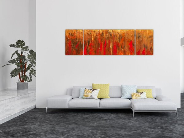 Obraz malované abstrakce (170x50 cm)