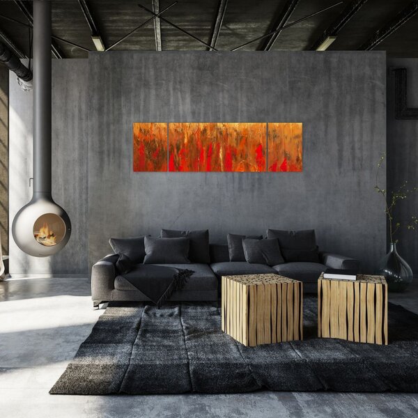 Obraz malované abstrakce (170x50 cm)