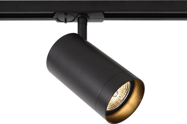 Moderní kolejnicový systém černý se 4 bodovými světly a 3 bílými závěsnými svítidly 1-fázový - Iconic Bell Jeana Luxe