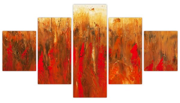 Obraz malované abstrakce (125x70 cm)