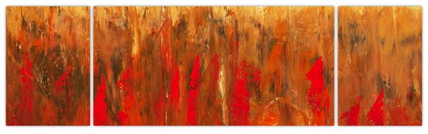 Obraz malované abstrakce (170x50 cm)