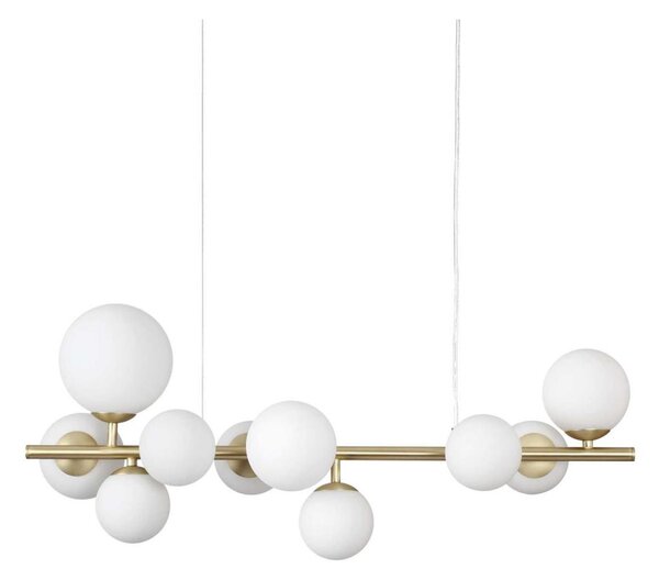 Ideal Lux - LED Lustr na lanku PERLAGE 10xG9/3W/230V 81 cm zlatá/bílá