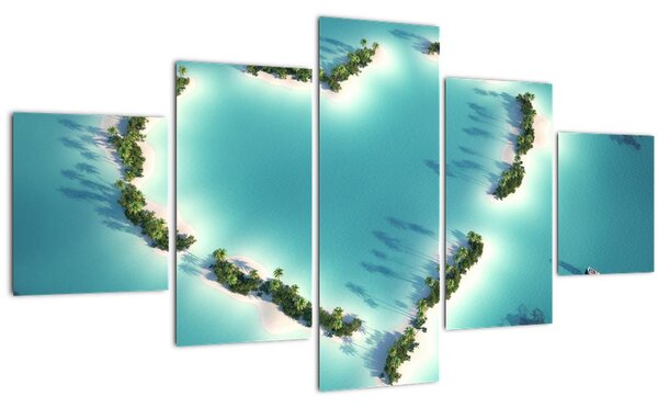 Obraz - Ostrovy srdce (125x70 cm)