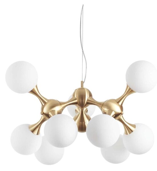 Ideal Lux - Lustr na lanku NODI 9xE14/28W/230V pr. 80 cm mosaz/bílá