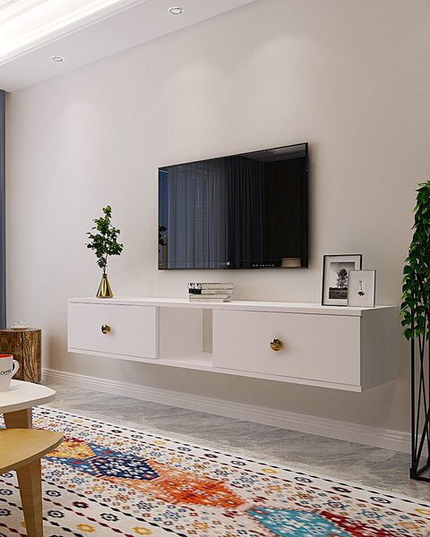 TV stolek/skříňka Zulia 1 (bílá). Akce -26%