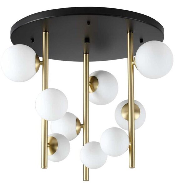 Ideal Lux - LED Lustr na tyči PERLAGE 9xG9/3W/230V pr. 55 cm zlatá/bílá