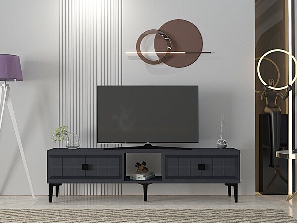 TV stolek/skříňka Yutta (antracit). Akce -23%