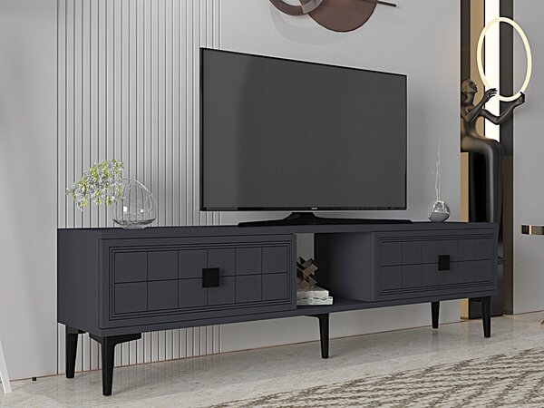 TV stolek/skříňka Yutta (antracit). Akce -23%