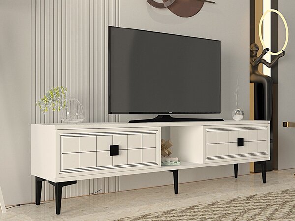 TV stolek/skříňka Yutta 1 (bílá). Akce -23%