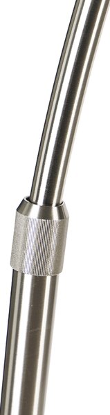 Stojací lampa s obloukem z oceli s bílým mramorovým podstavcem s ocelovým stínítkem - Arc XXL