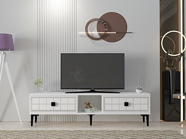 TV stolek/skříňka Yutta 1 (bílá). Akce -23%