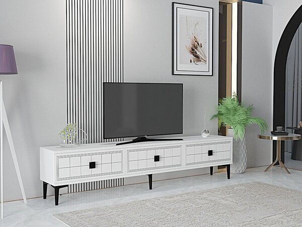 TV stolek/skříňka Yutta (bílá). Akce -25%