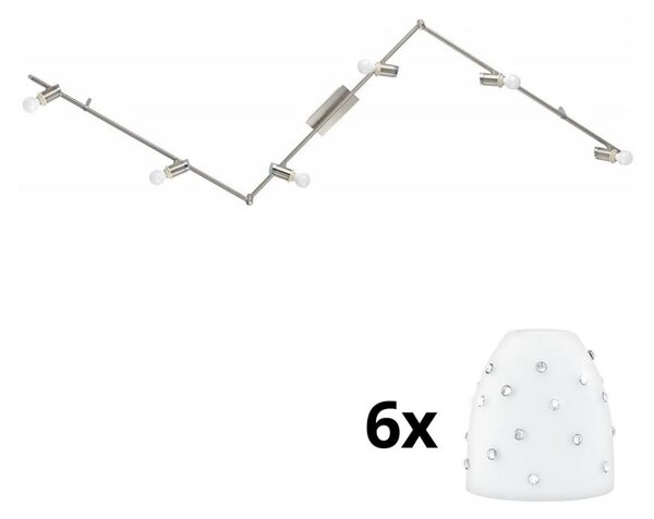 Eglo - LED Bodové svítidlo MY CHOICE 6xE14/4W/230V chrom/bílá