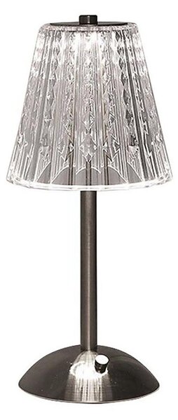 LED Stmívatelná dobíjecí stolní lampa LED/2,4W/5V 3000-6000K 1800 mAh chrom