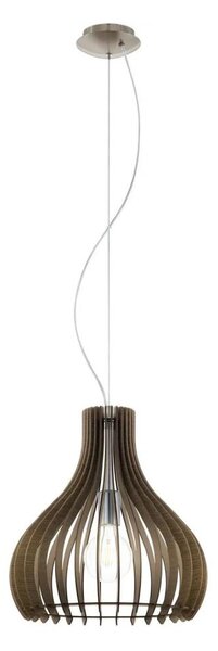 Eglo 61917 - Lustr na lanku TINDORI 1xE27/60W/230V pr. 38 cm hnědá