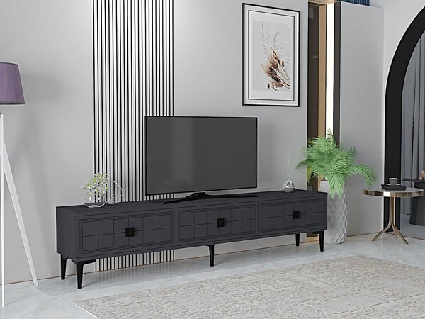 TV stolek/skříňka Yutta (antracit). Akce -25%
