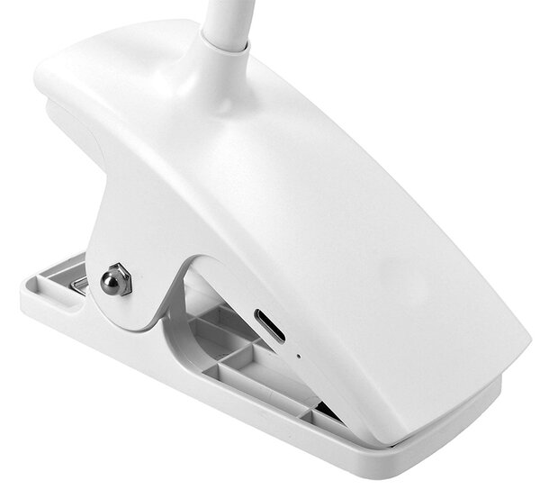 SOLIGHT LED stolní nabíjecí lampička, 2W, 210lm, 3CCT, bílá, clip