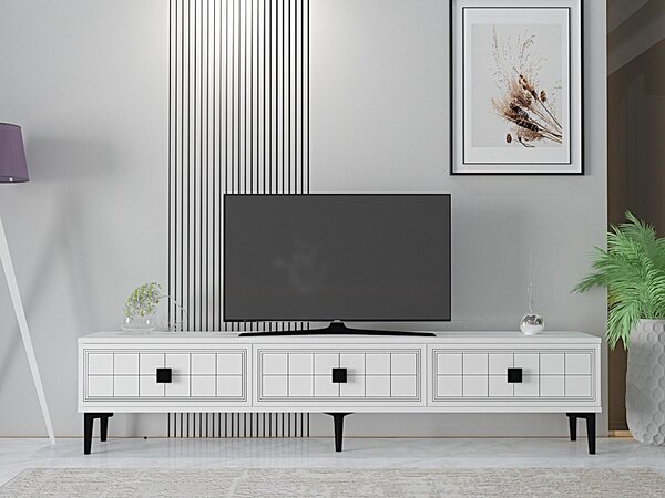 TV stolek/skříňka Yutta (bílá). Akce -25%