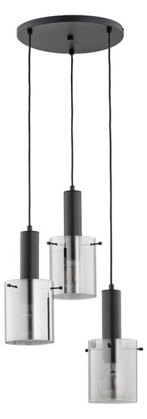 Lustr na lanku CELIA 3xE27/60W/230V černá