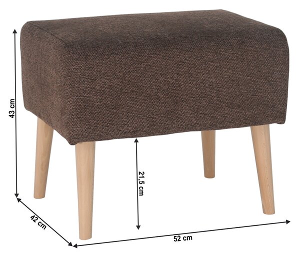 Taburet Saif (hnědá + buk)