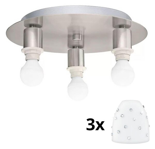 Eglo - LED Stropní svítidlo MY CHOICE 3xE14/4W/230V chrom/bílá
