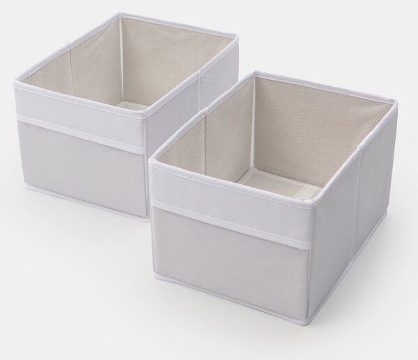 Sinsay - Skládací organizéry do skříně 2 pack - bílá