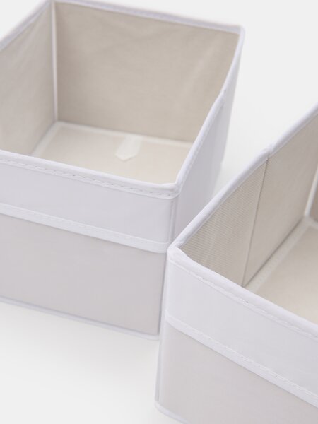 Sinsay - Skládací organizéry do skříně 2 pack - bílá