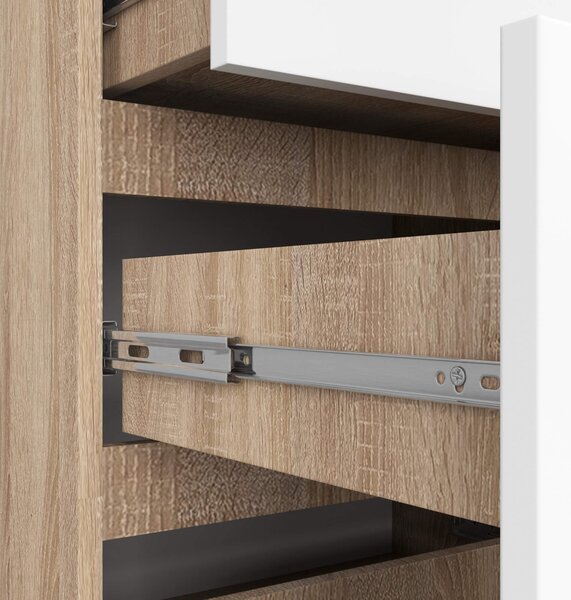 Ak furniture Komoda Kuba 120 cm dub sonoma/bílá