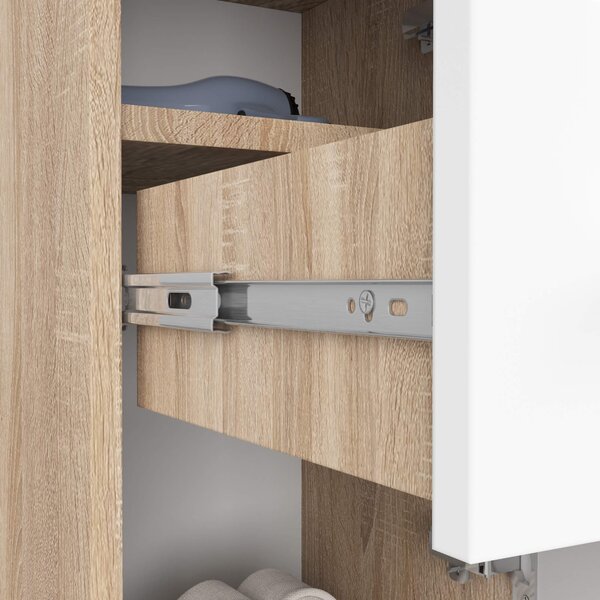 Ak furniture Koupelnová skříňka Fin sonoma/bílá