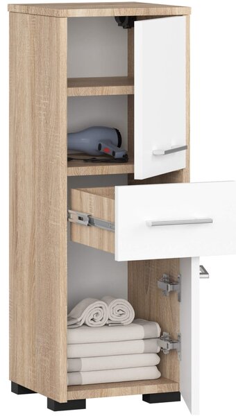 Ak furniture Koupelnová skříňka Fin sonoma/bílá