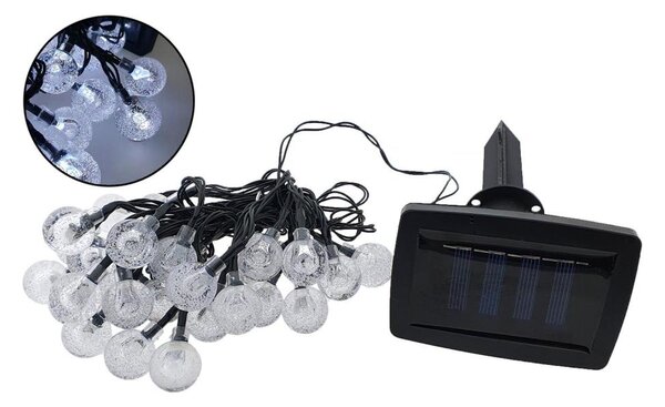 LED Solární venkovní řetěz 30xLED/1,2V 300 mAh 6,5 m IP44