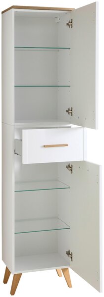 VYSOKÁ SKŘÍŇ, bílá, 45,2/184/32,5 cm Xora - Úzké skříňky do koupelny