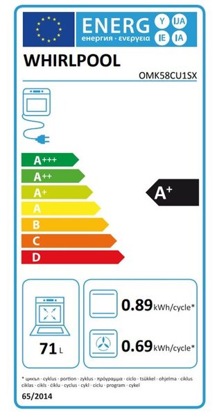 Whirlpool OMK58CU1SX Vestavná trouba