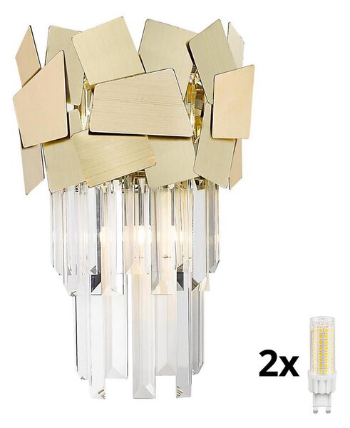 Brilagi - LED Křišťálové nástěnné svítidlo MIRAGE 2xG9/42W/230V
