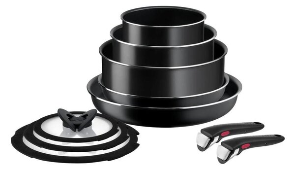 Tefal - Sada nádobí 10 ks INGENIO EASY COOK & CLEAN BLACK