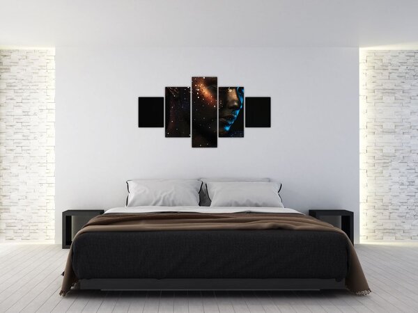 Třpytivý obraz ženy (125x70 cm)