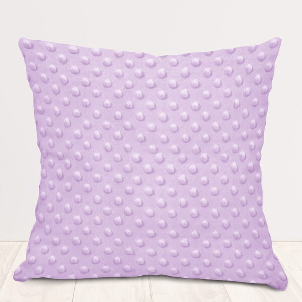Biante Dětský povlak na polštář Minky 3D puntíky MKP-002 Fialový lila 30 x 50 cm