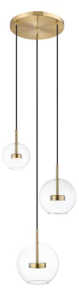 Zuma Line P0428-03L-L4AC - LED Lustr na lanku ENCELADUS 3xLED/5W/230V zlatá