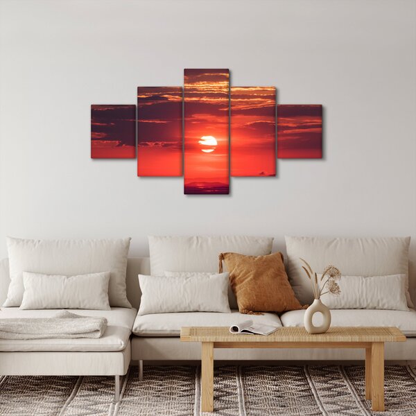 Obraz barevného slunce (125x70 cm)