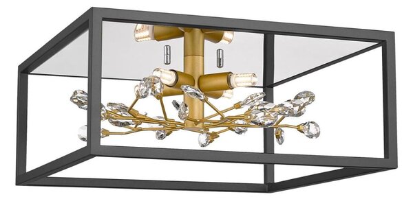Zuma Line C0578-04A-B5TF - Stropní svítidlo SPRING 4xG9/33W/230V černá/zlatá