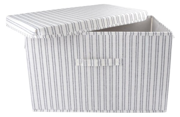 Sinsay - Skládací úložný box s pruhy - šedá