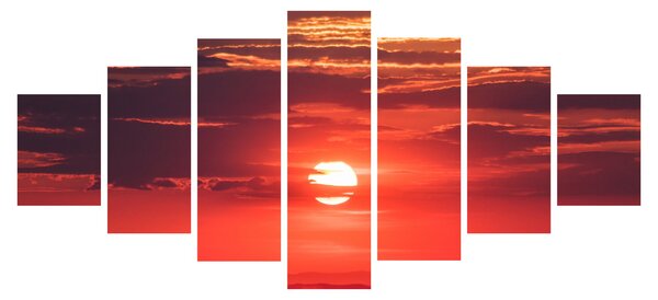Obraz barevného slunce (210x100 cm)