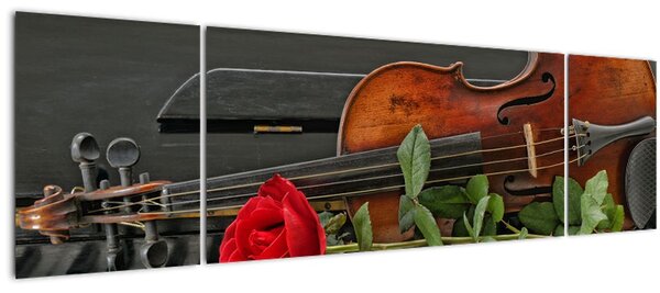 Obraz - Vzpomínka na hudebníka (170x50 cm)