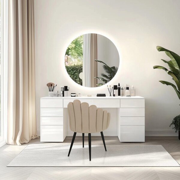 Hjh LIVING Jídelní židle SCALLORE Relaxační křeslo Látka