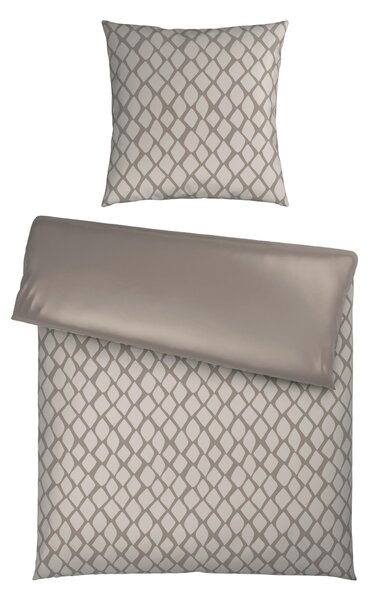 OBOUSTRANNÉ POVLEČENÍ, satén, barvy stříbra, bílá, 155/220 cm Dieter Knoll - Online Only povlečení, Online Only